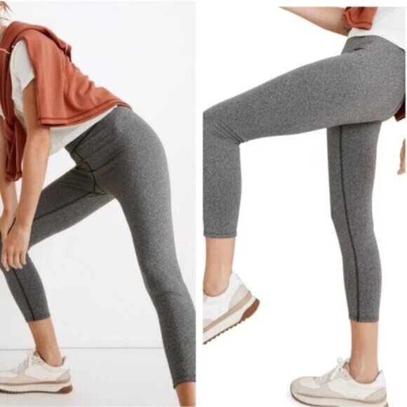 Madewell MWL Form Womens High Rise Leggings Heathered Charcoal XS - Picture 3 of 8